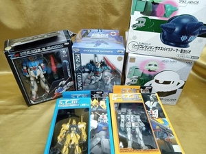 ジャンク ガンダムシリーズ フィギュアまとめ売り!! ザクスパイクアーマーマー型ラジオ ヘッド型ライト Z ＆ G3 ＆ HYAHU-SHIHI ガンダム