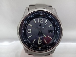  Junk [CASIO] Casio |OCEANUS OCW-100TDJ-1AJF clock wristwatch radio wave solar sapphire glass Oceanus men's used 