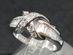 Pt900 ダイヤモンド リング 指輪 プラチナ D0.92ct 7.4g #12 店舗受取可