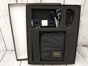 PORTER ポーター ストラップ付き 二つ折り財布 ブラック 箱あり