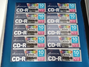  unopened *IMATION CD-R free print * lable white 650MB 74MIN 10PACK super slim case. 10 piece set (100 sheets )