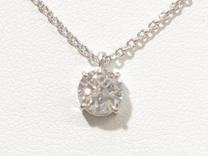 【中宝鑑定書付き】 Pt900 Pt850（総5.0g） 41.5cm ダイヤモンド1.018ct ネックレス