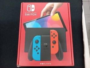 [ unused goods ]Nintendo Switch( have machine EL model ) Joy-Con(L) neon blue /(R) neon red (HEGSKABAA)