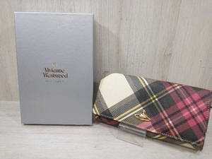 通年 VIVIENNE WESTWOOD ヴィヴィアンウエストウッド 長財布 チェック イタリア製