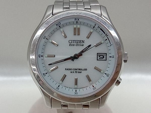 【CITIZEN】シチズン 電波ソーラー3針 カレンダー 10BAR メンズ 中古