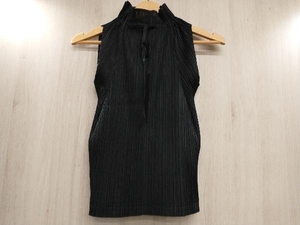 夏 PLEATS PLEASE プリーツプリーズ ISSEY MIYAKE イッセイミヤケ ノースリーブブラウス トップス PP61-JK511 ポリエステル ブラック 3