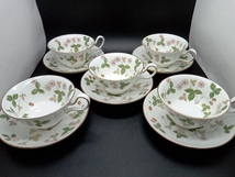 WEDGWOOD ワイルドストロベリー カップ＆ソーサー 5客セット ウエッジウッド_画像1