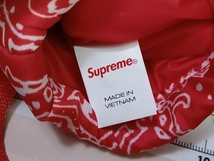 Supreme シュプリーム 22AW Puffer Neck Pouch ペイズリー バンダナ レッド系 ショルダーバック ポーチ_画像4