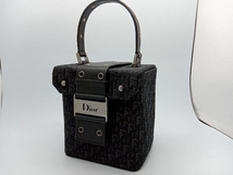 Christian Dior トロッター HE1002 バニティバッグ ハンドバッグ コンパクト ブラック ディオール_画像1