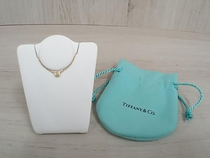 TIFFANY＆CO. K18 バイザヤード 約41cm 約1.8g 一粒ダイヤ ネックレス