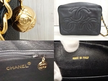 CHANEL トリプルココマーク 317※※※※ キャビアスキン ブラック ゴールド シャネル チェーンショルダーバッグ 鑑定書 ギャランティカード_画像7