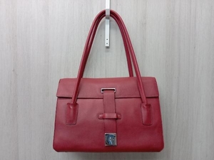 BALLY バリー レザートートバッグ 革製 レッド 赤 横幅約33.4cm