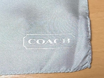 COACH コーチ シルク スカーフ CA22608 グレー_画像4