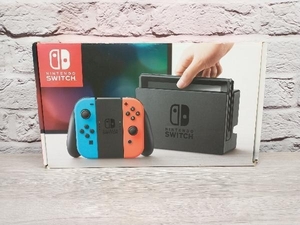 ジャンク 動作未確認 Nintendo Switch Joy-Con(L) ネオンブルー/(R) ネオンレッド(HACSKABAA) 初期化済み ※画面ヤケ大・箱傷み大