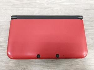 ジャンク 動作未確認 ニンテンドー3DS LL:レッド×ブラック(SPRSRKAA) 初期化済み 本体のみ ※ヒンジ割れあり・シール跡あり