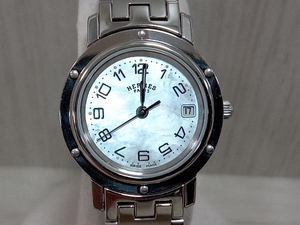 【エルメス腕時計】HERMES エルメス／クリッパー /CL4.210／シェル文字盤／デイト 時計