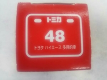 トミカ No.48 トヨタ ハイエース 多目的車 赤箱 ロゴ青字 中国製 トミー_画像5