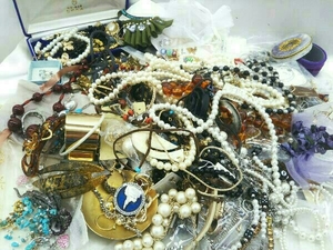  Junk [ set sale ] approximately 220 piece set sale present condition sale necklace ring earrings earrings brooch accessory lady's used 
