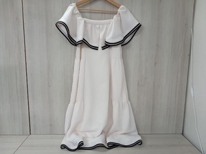 ワンピース HER LIP TO Sweet Moments Belted Dress ノースリーブ ハーリップトゥ サイズＳ ベージュ 店舗受取可