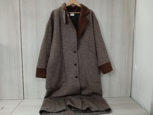 コート Amiur double face check coat その他コート エミレ サイズＭ ブラウンチェック 店舗受取可