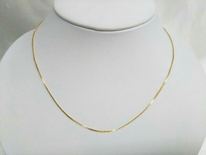 [14KT] 40cm vior 2.0g Venetian chain necklace Gold accessory lady's used 