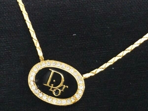 Christian Dior クリスチャン・ディオール 42.5cm ネックレス ブランドアクセサリー 石歪みあり 箱有