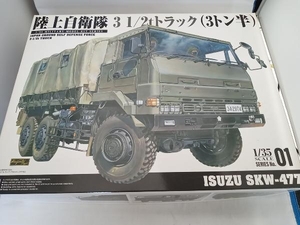 プラモデル アオシマ 3 1/2t トラック SKW-477 1/35 ミリタリーモデルキットシリーズ No.1