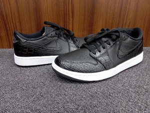 NIKE／ナイキ／AIR JORDAN 1 LOW GOLF BLACK CROC／エアジョーダン 1／DD9315-003／28.5cm／箱・シューレース付属／ゴルフシューズ