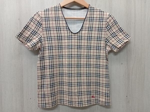 BURBERRY バーバリー 半袖Tシャツ サイズ2 チェック柄 ベージュ系 レディース 夏