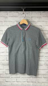 FRED PERRY ポロシャツ グレー FRED PERRY 半袖 ポロシャツ メンズ Sサイズ グレー