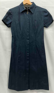 BURBERRY BLUE LABEL バーバリーブルーレーベル　半袖ワンピース　ネイビー　サイズ38 Mサイズ　綿100% 刺繍デザイン