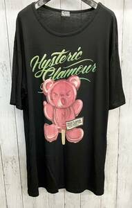 HYSTERIC GLAMOUR / короткий рукав футболка / Hysteric Glamour /his Bear /01172CT04 / туника One-piece / черный / лето 