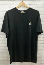 MONCLER / モンクレール / ロゴワッペン ワンポイント / ブラック / ホワイト / 半袖Tシャツ / XL_画像1