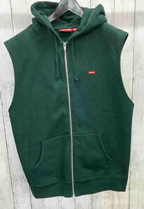 Supreme /SmallBox Zip Up Vest/シュプリーム/フーディーベスト /スモールボックスロゴ/ジップアップ/グリーン/XLサイズ/秋