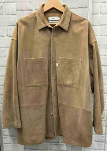 Graphpaper ／ グラフペーパー ／ GM213-20064 ／ GOAT SUEDE BOX SHIRT JACKET ／ その他レザージャケット ／ M ／ ベージュ