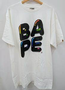 A BATHING APE ロゴプリント 半袖 Tシャツ XL ホワイト 通年