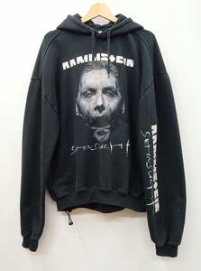 VETEMENTS ヴェトモン パーカー ラムシュタイン Rammstein Oversaized Hoodie XS ブラック 通年