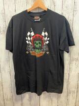 HARLEY DAVIDSON ハーレーダビッドソン 00s USA製 プリントTee LAKE F THE OZARKS 半袖Tシャツ ブラック コットン L_画像1