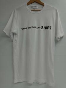 COMME des GARCONS SHIRT コムデギャルソン シャツ W28116 ロゴプリント クルーネック ホワイト 半袖Tシャツ メンズ