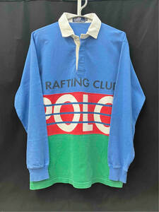 RALPH LAUREN OG RAFTEING CLUB RUGBY SHIRT ラルフローレン 長袖ポロシャツ ラグビー ラガー シャツ 青 M