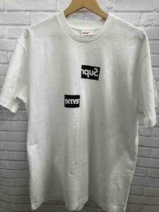 Supreme/COMME des GARCONSスプリットボックスロゴプリント/半袖Tシャツ/ホワイト/シュプリーム/コムデギャルソン