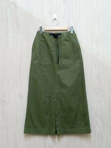 GRAMICCI/ Gramicci / skirt /G3SW-SK069/LONG BAKER SKIRT/ khaki /S size 