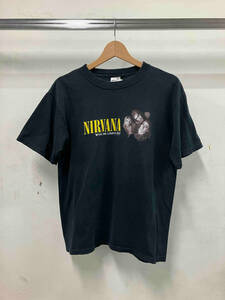 anvil アンヴィル NIRVANA ニルヴァーナ 05年コピーライト WITH THE LIGHTS OUTホワイト ザ ライツ アウト 半袖Tシャツ ブラック サイズM