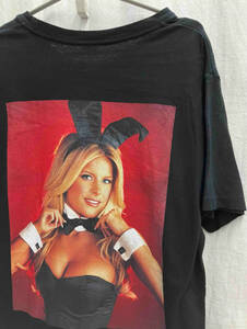 JACKSON MATISSE PLAY BOY BUNNY GIRL BACK PRINT TEE ジャクソンマティス プレイボーイ バニーガール バッグ フォトプリント Tシャツ M 黒