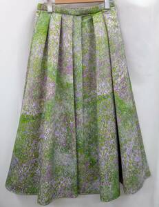 seventen seven тонн 7S307 искусство принт юбка длинная юбка правый . карман есть S светло-зеленый × лаванда через год 