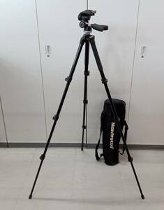 Manfrotto マンフロット 三脚 MT294A4 イタリア製 雲台804RC2 カメラ 撮影 ケース付 高さ最大162cm