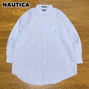 NAUTICA ノーティカ シャンブレーシャツ 刺繍ワンポイントロゴ