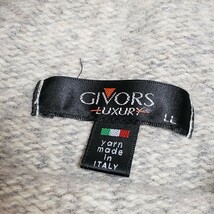 送料無料 GIVORS ジボール イタリア製毛糸 ローゲージ ハイネック 半袖セーター ニット ミックスグレー グレー サイズLL XL やわらか軽量_画像7