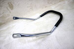 Z400FX tandem bar plating × black / black rubber to coil round Z550FX Z400J Z500FX grab bar at that time 