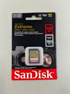 【2024年５月購入、未使用】SanDisk Extreme SDXCカード 128GB